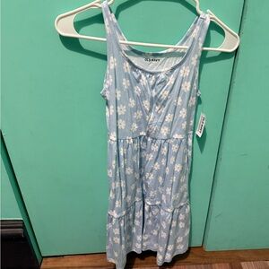 Old Navy Light Blue Floral Kids Casual Dress